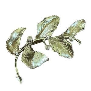 Vintage 3" Coro Gold-tone Branch with Berries Pin/Brooch